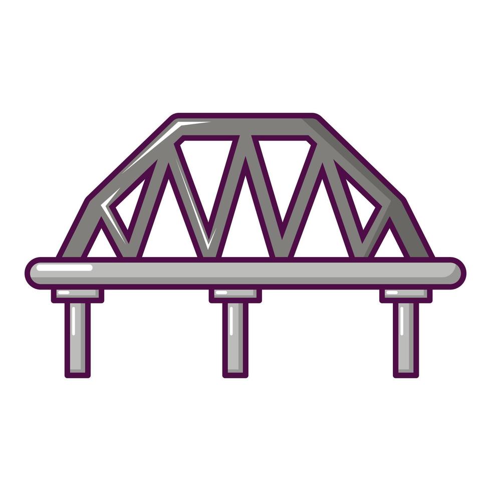 gewölbte Eisenbahnbrücke Symbol, Cartoon-Stil vektor
