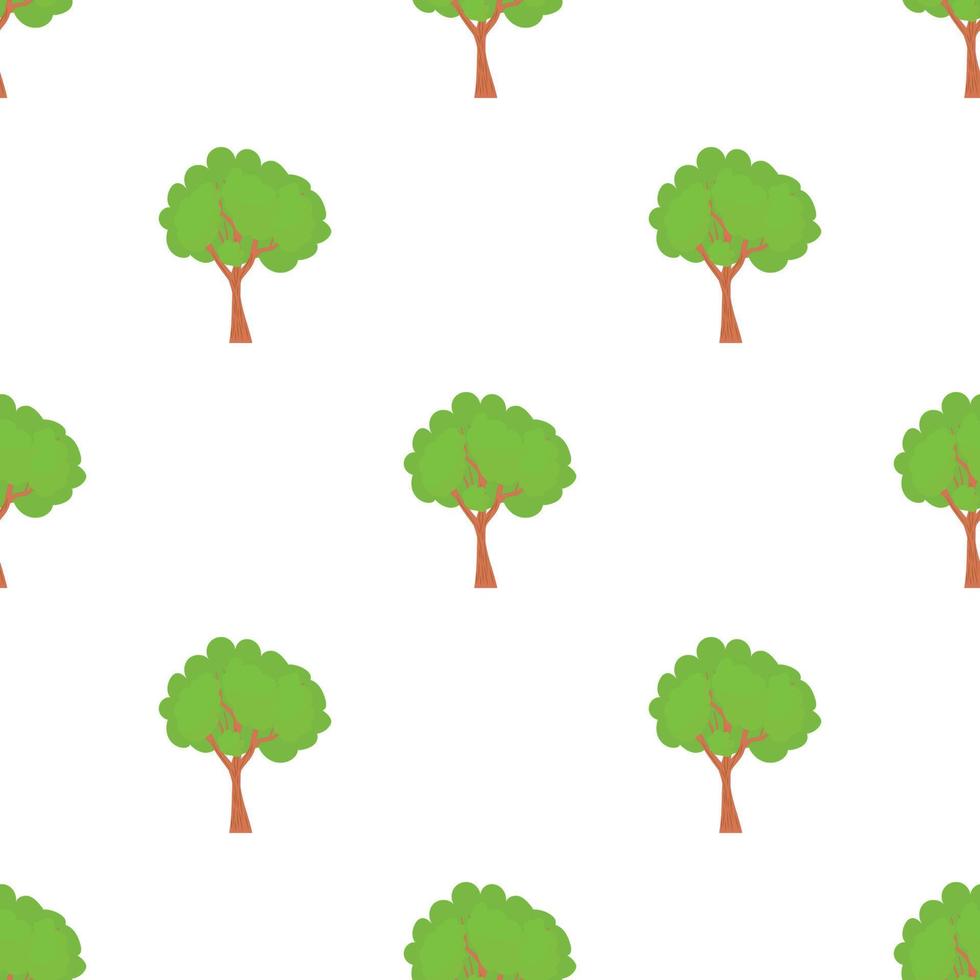 grön träd med en avrundad krona mönster sömlös vektor