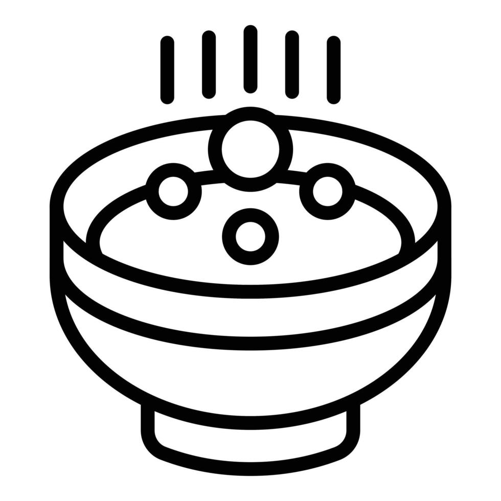 Japan Ball Food Symbol Umrissvektor. asiatische Rolle vektor