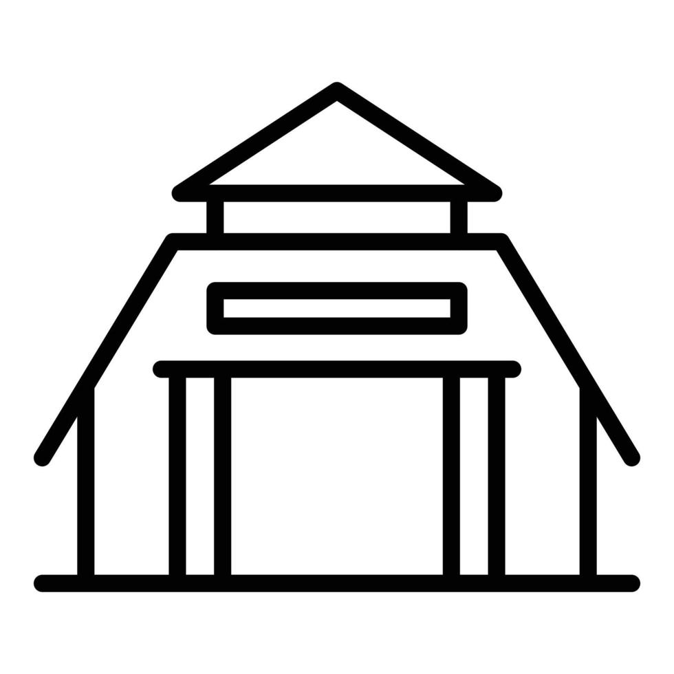 Bauernhaus Symbol Umriss Vektor. Kuhrasse vektor