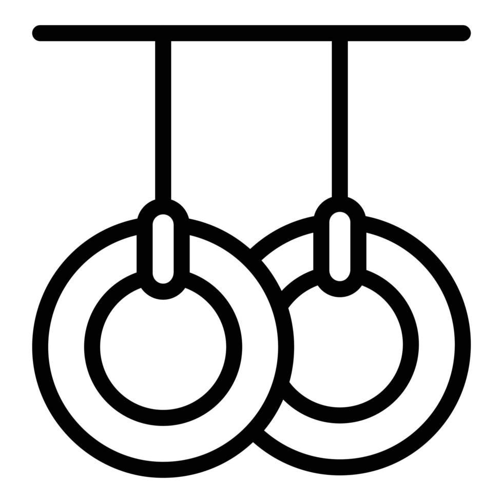 Park-Seilring-Symbol-Umrissvektor. Extremsport vektor