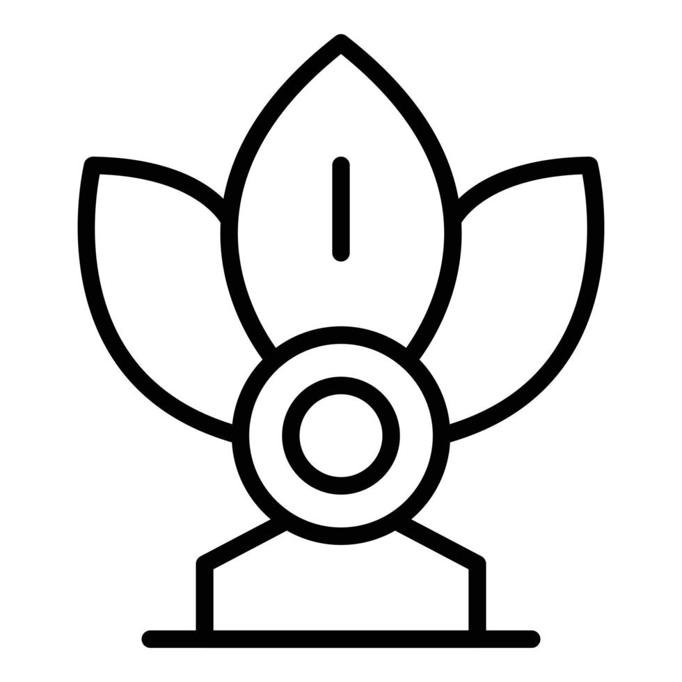 asiatische Blumensymbol-Umrissvektor. Wahrzeichen der Stadt vektor