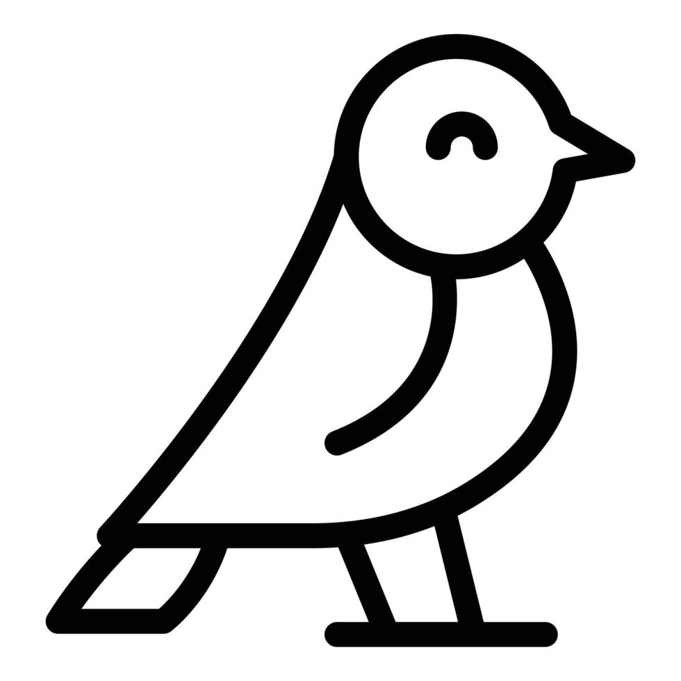 Zweig Spatz Symbol Umriss Vektor. Flugvogel vektor