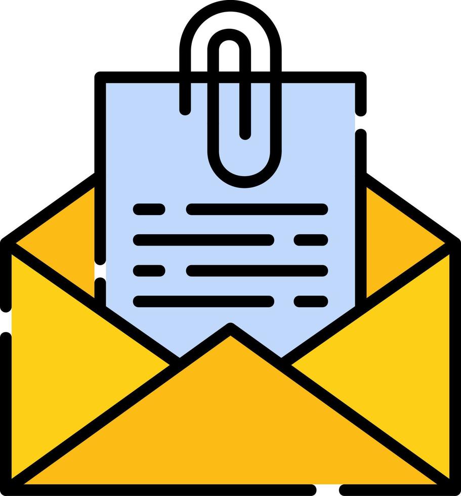 Datei anhängen E-Mail kreatives Icon-Design vektor