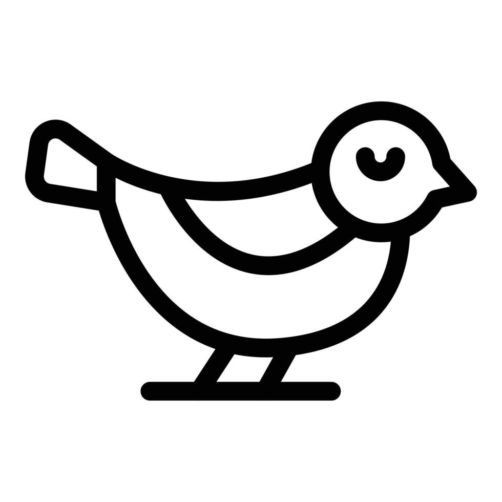 schlafender Spatzen-Symbol-Umrissvektor. Vogelflug vektor