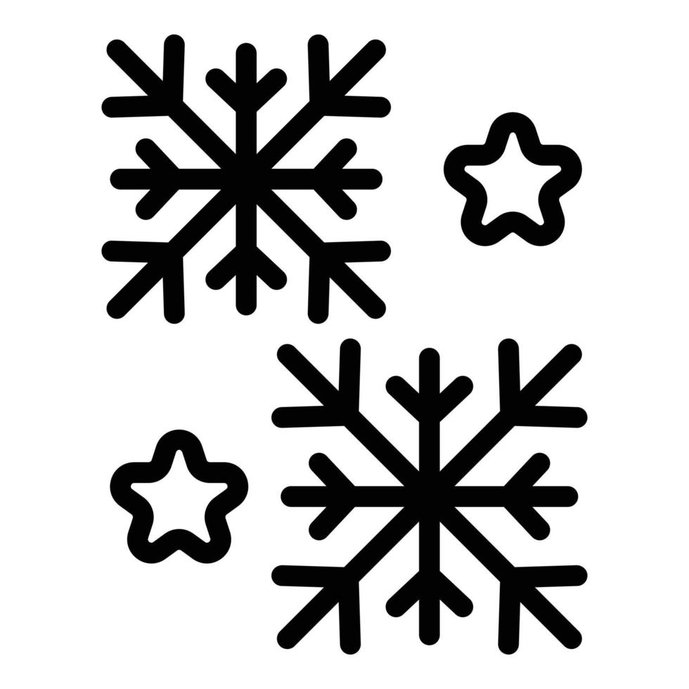 Alaska-Schneeflocke-Symbol-Umrissvektor. US-Eis vektor