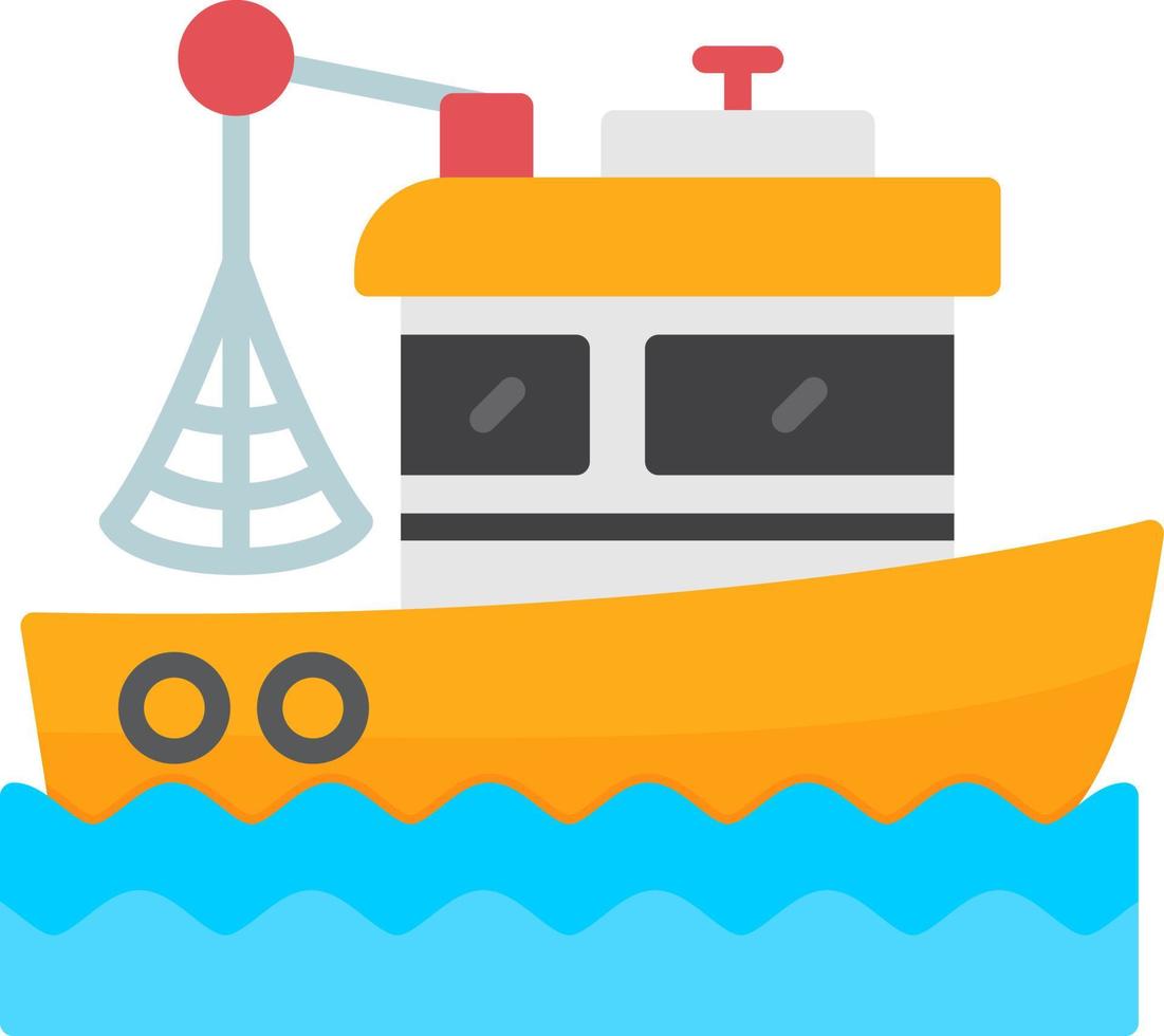 Fischerboot kreatives Icon-Design vektor