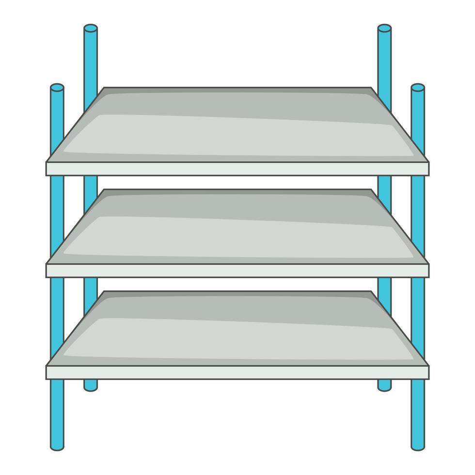 Symbol für Industrieregale, Cartoon-Stil vektor