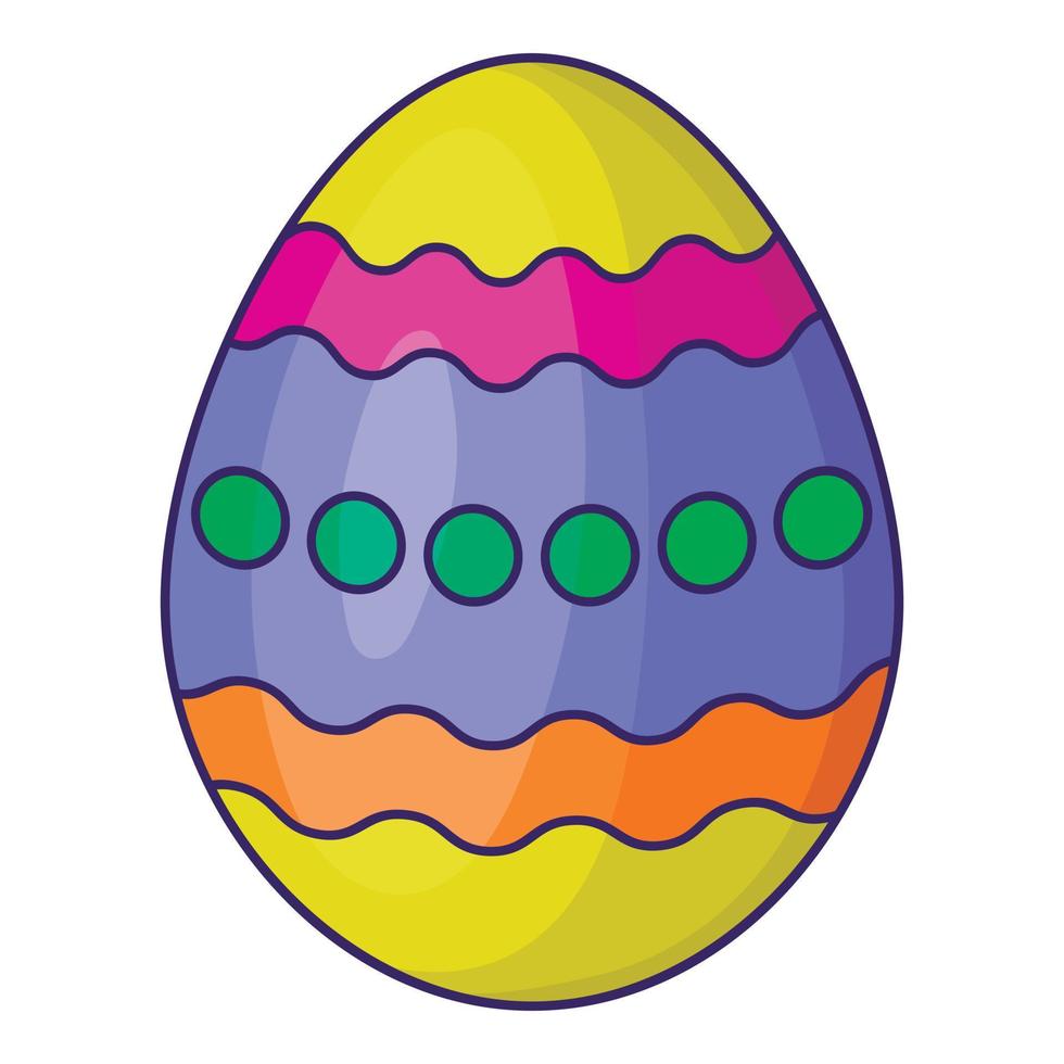 påsk ägg ikon, tecknad serie stil vektor