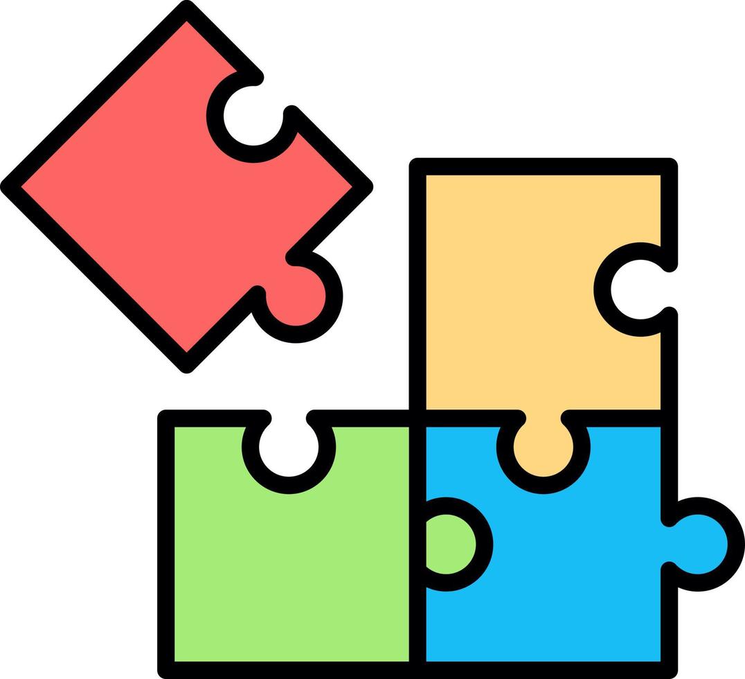 Puzzle kreatives Icon-Design vektor