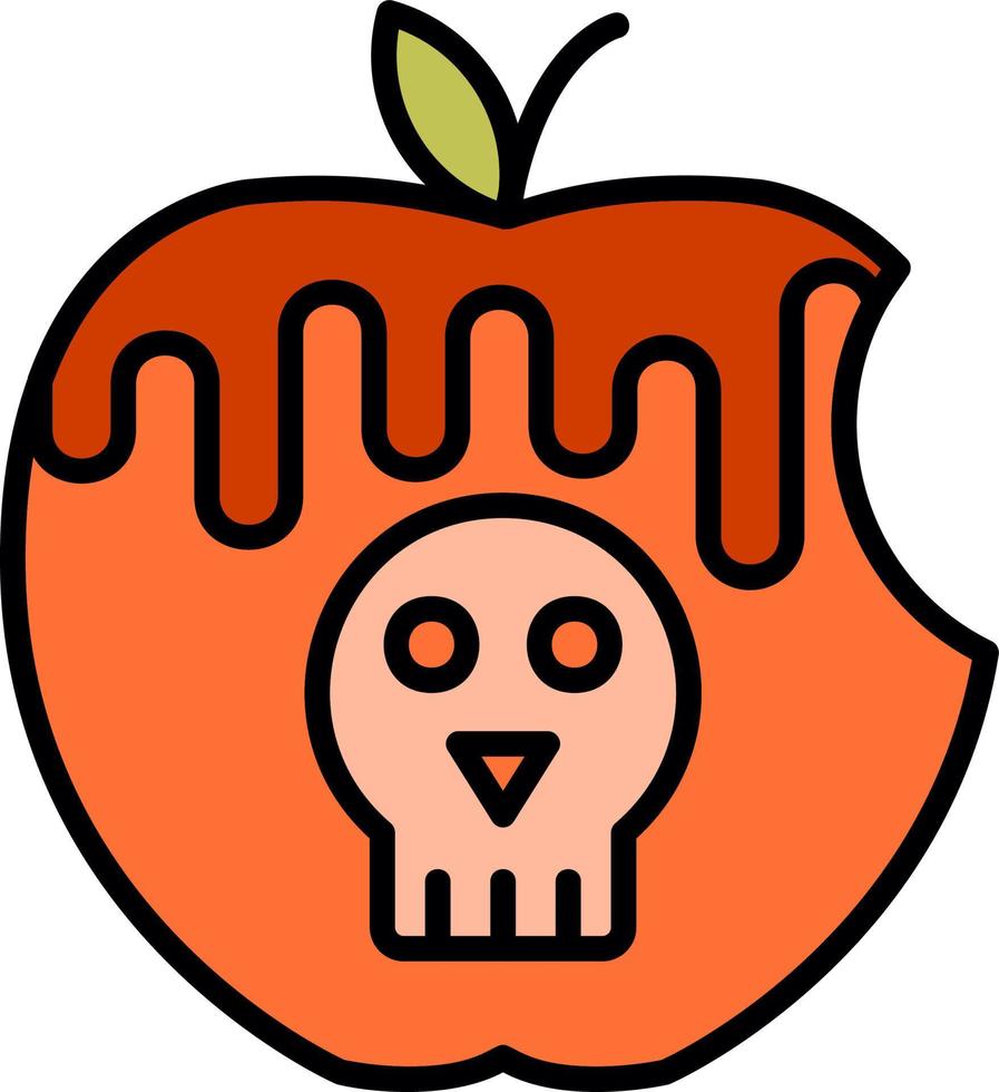 kreatives Icon-Design mit vergiftetem Apfel vektor