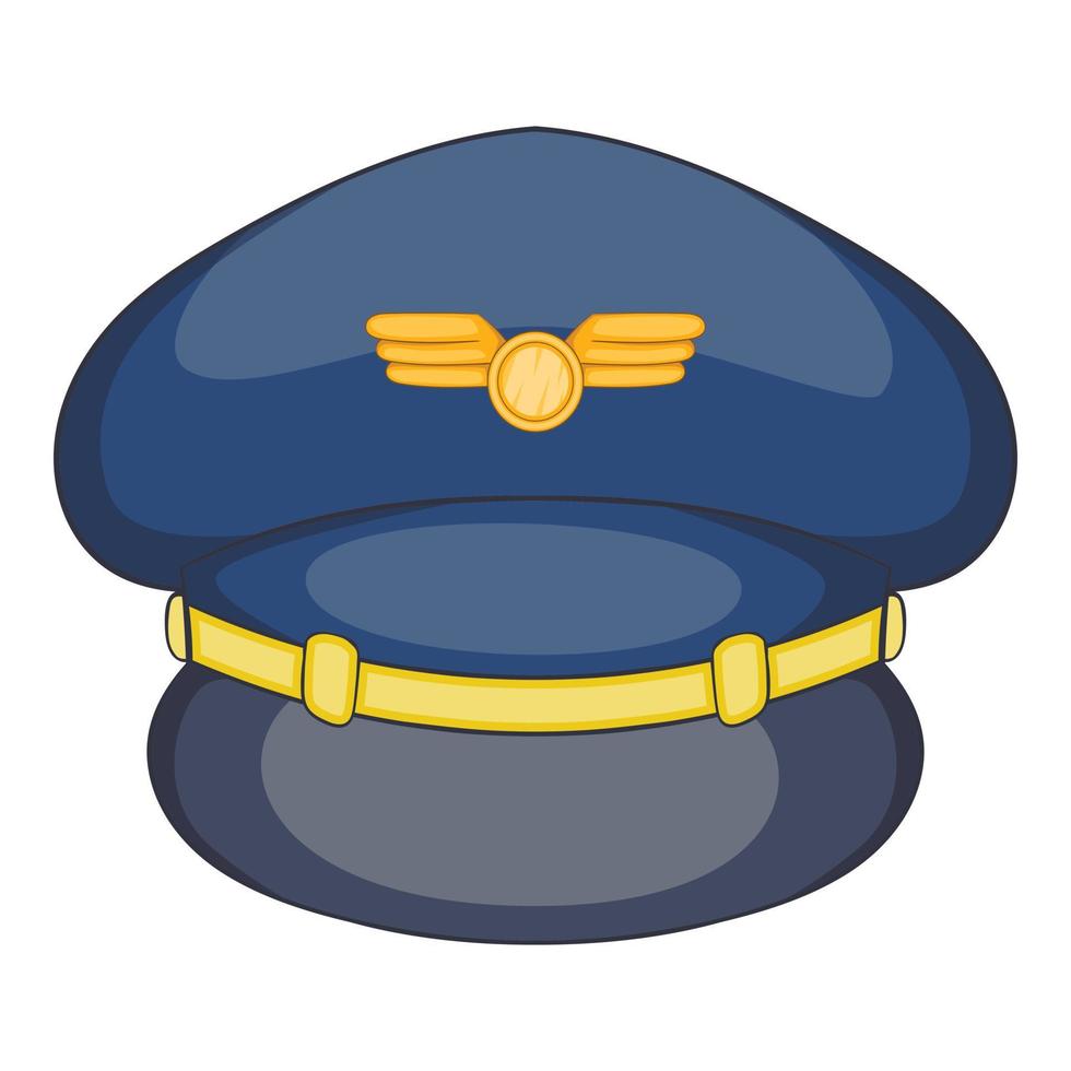 Pilotenhut-Symbol, Cartoon-Stil vektor