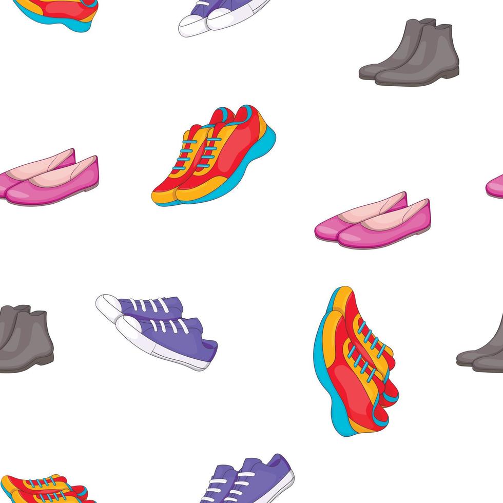 skor för man och kvinna mönster, tecknad serie stil vektor