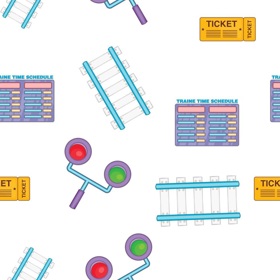 Eisenbahnmuster, Cartoon-Stil vektor