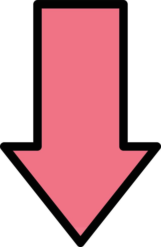 nedåtpil vektor ikon design illustration