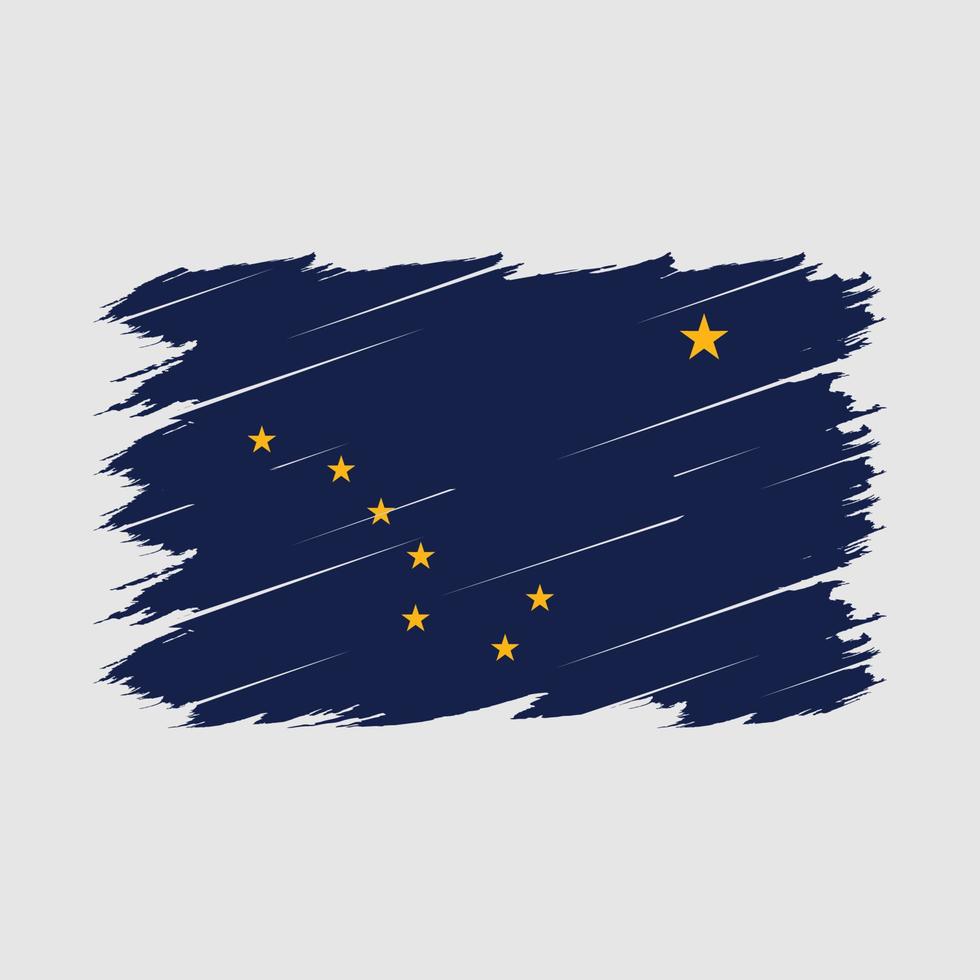 Alaska-Flagge-Pinsel vektor