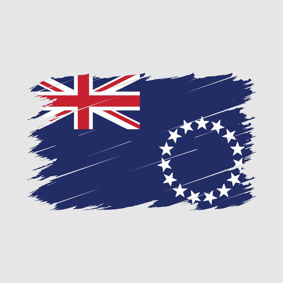 Flaggenbürste der Cookinseln vektor