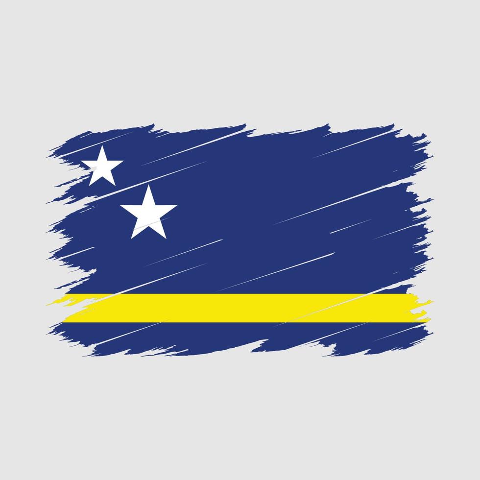 curacao flagga borsta vektor