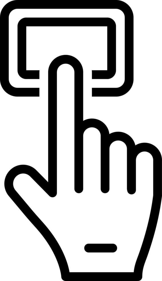Liniensymbol für gedrückt vektor