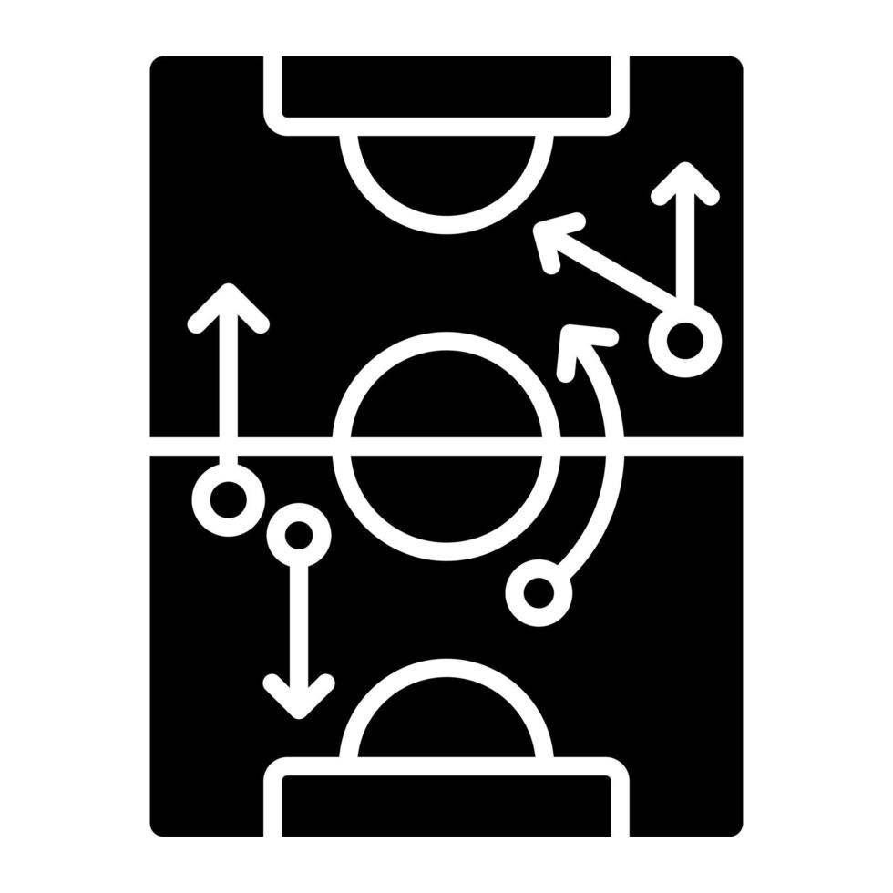 Glyphen-Symbol für Fußballspiele vektor