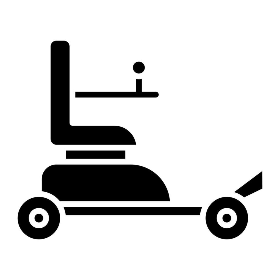 automatisches Rollstuhl-Glyphen-Symbol vektor