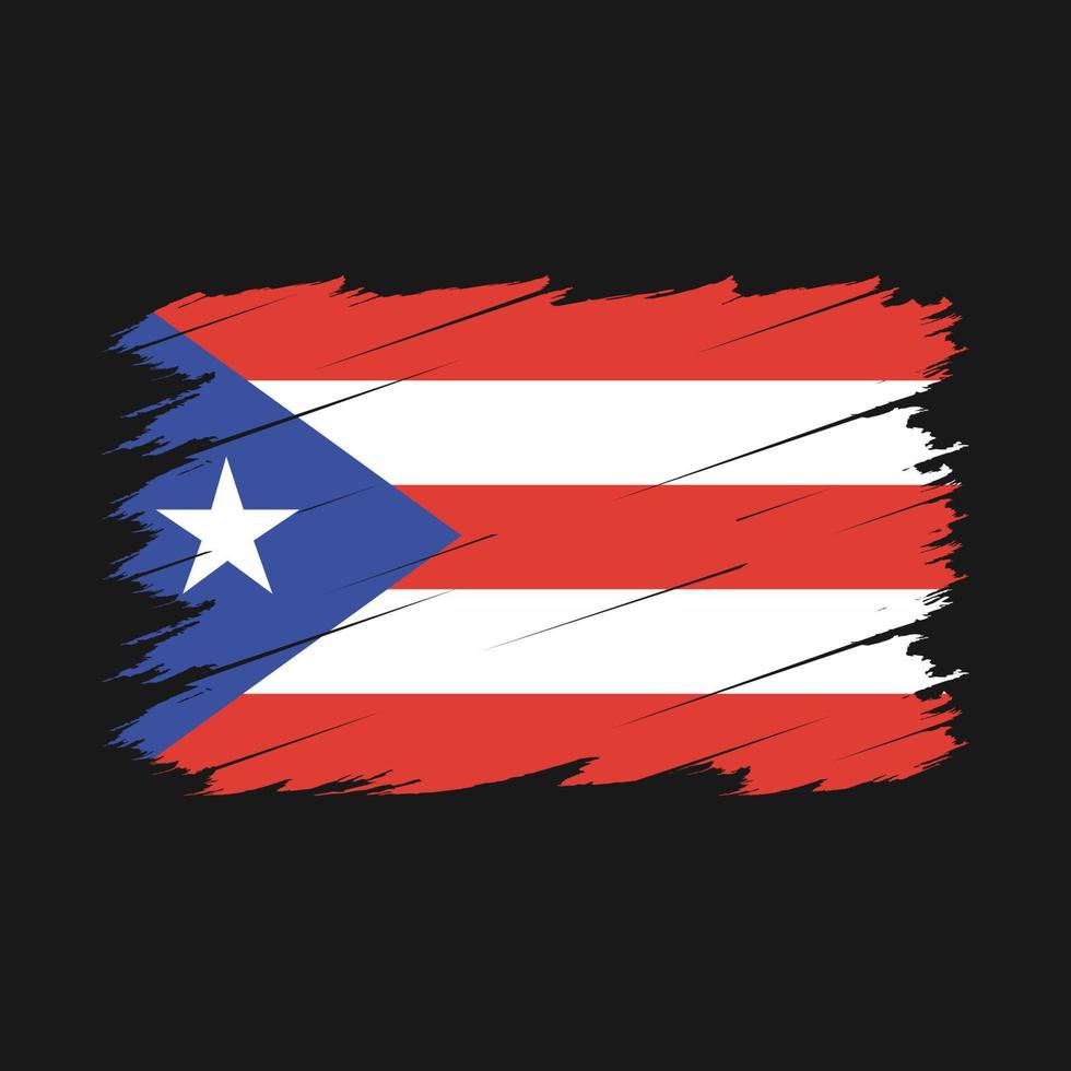 puerto rico flaggborste vektor