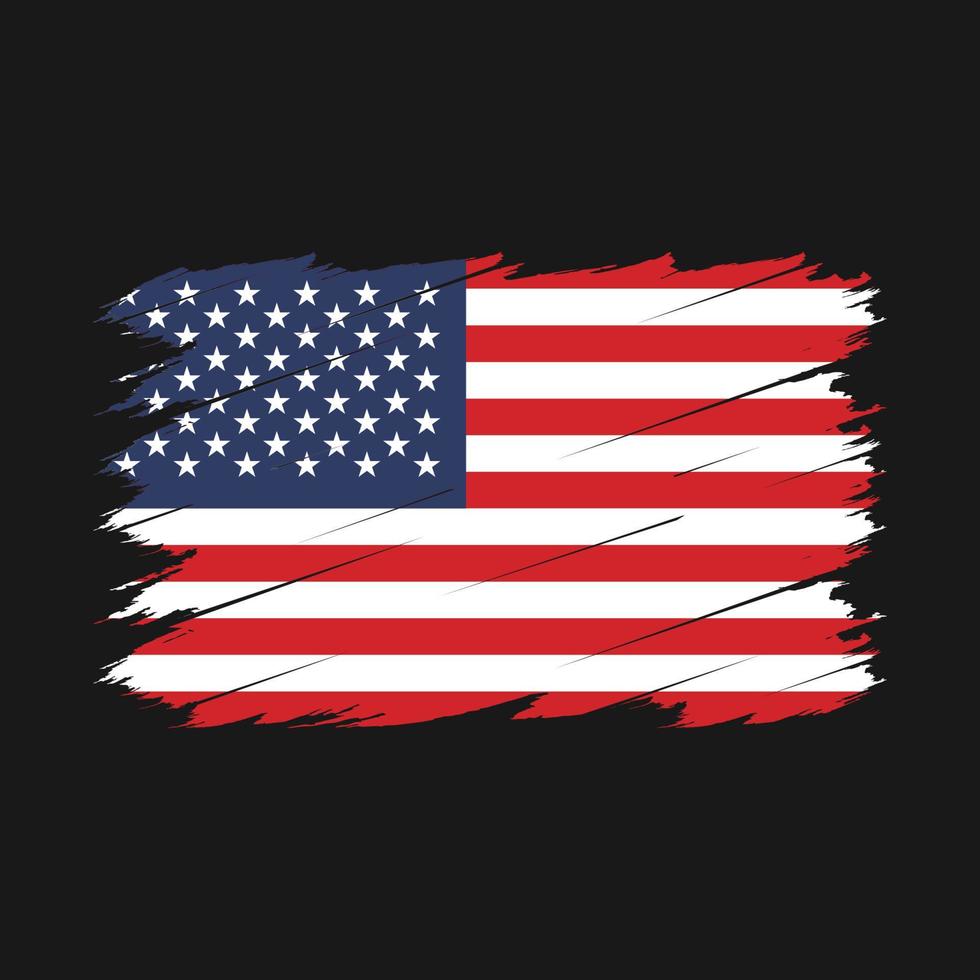Bürste der amerikanischen Flagge vektor