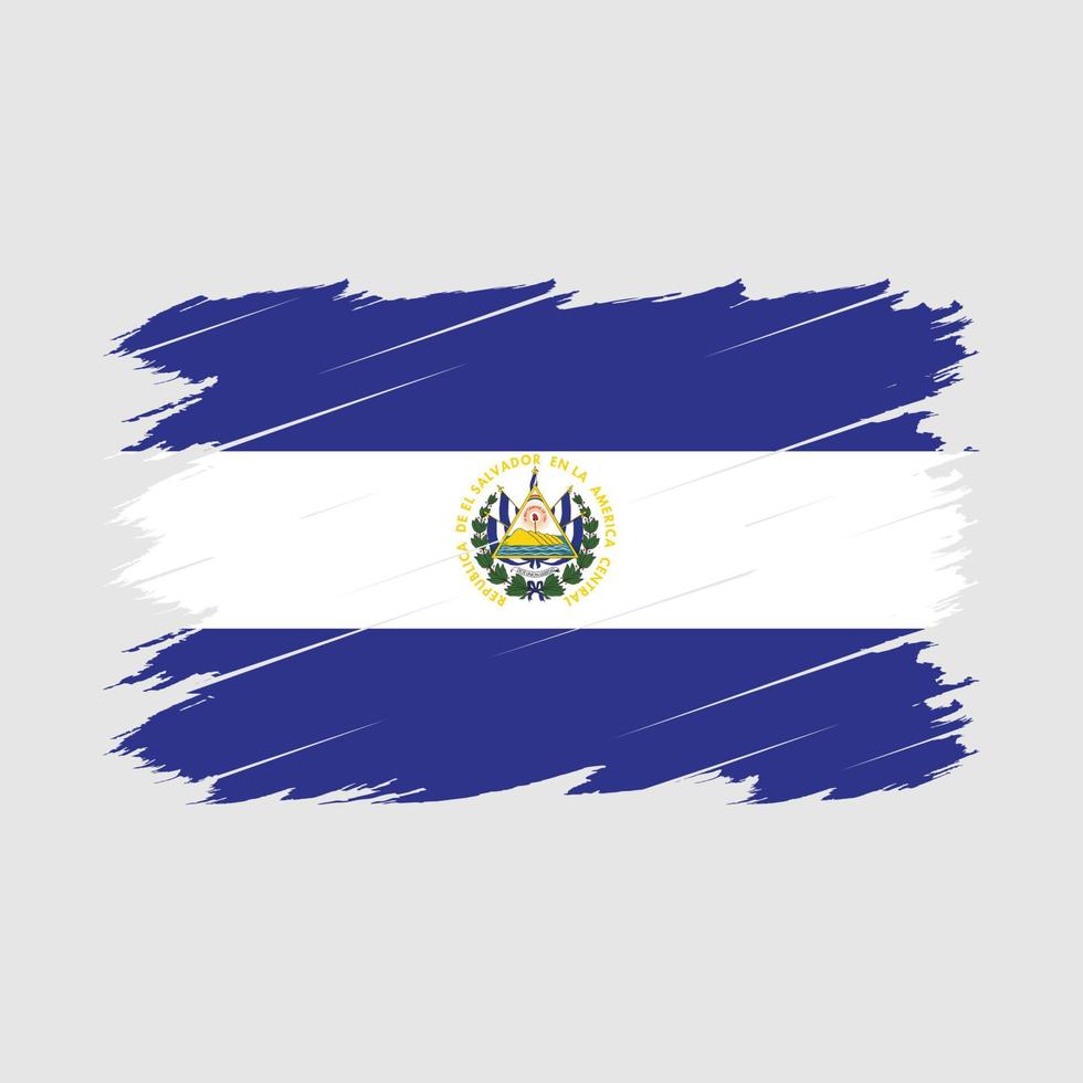 El Salvador flagga borste vektor