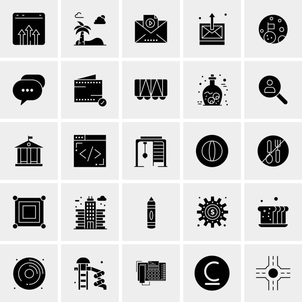 25 universelle Business-Icons Vektor kreative Icon-Illustration zur Verwendung in Web- und Mobilprojekten