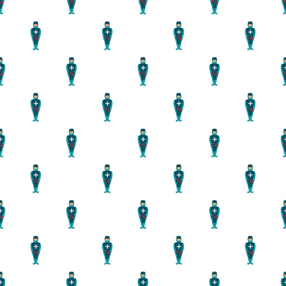 Mann in einem blauen einheitlichen Muster, Cartoon-Stil vektor
