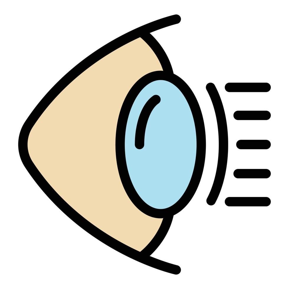 Farbe des Umrissvektors für das Symbol für Augenkrankheiten vektor