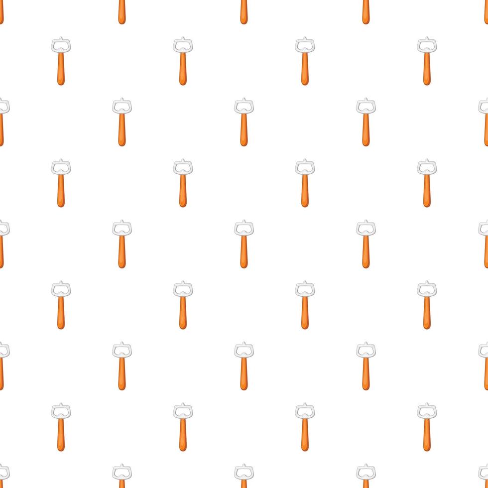 öl flaska öppnare mönster, tecknad serie stil vektor