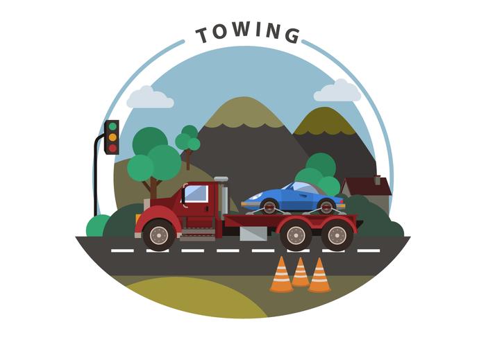 Free Towing Vector Illustration