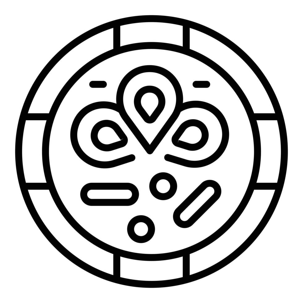 Paella-Symbol Umrissvektor. spanisches Essen vektor