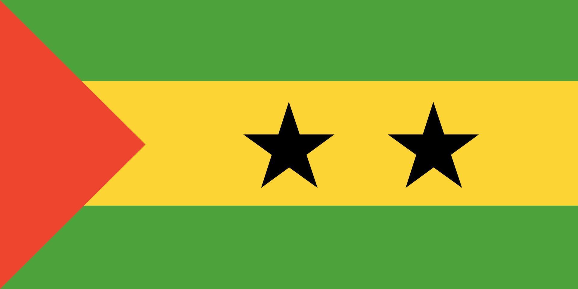 Flagge von Sao Tome und Principe. offizielle Farben und Proportionen. vektor