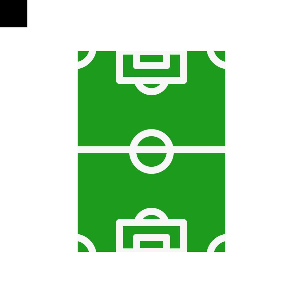 Fußballplatz Symbol Logo Vektor flachen Stil