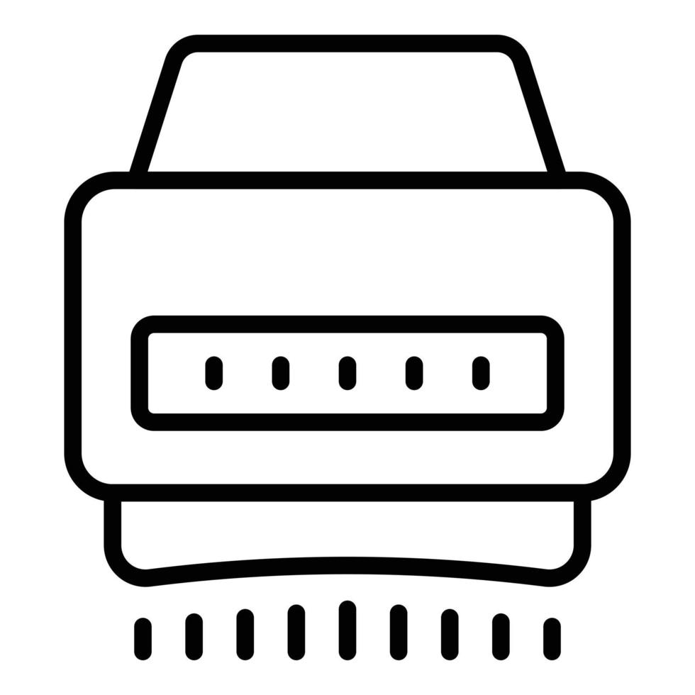 Symbol Umrissvektor für elektrische Trockner. Handluftmaschine vektor