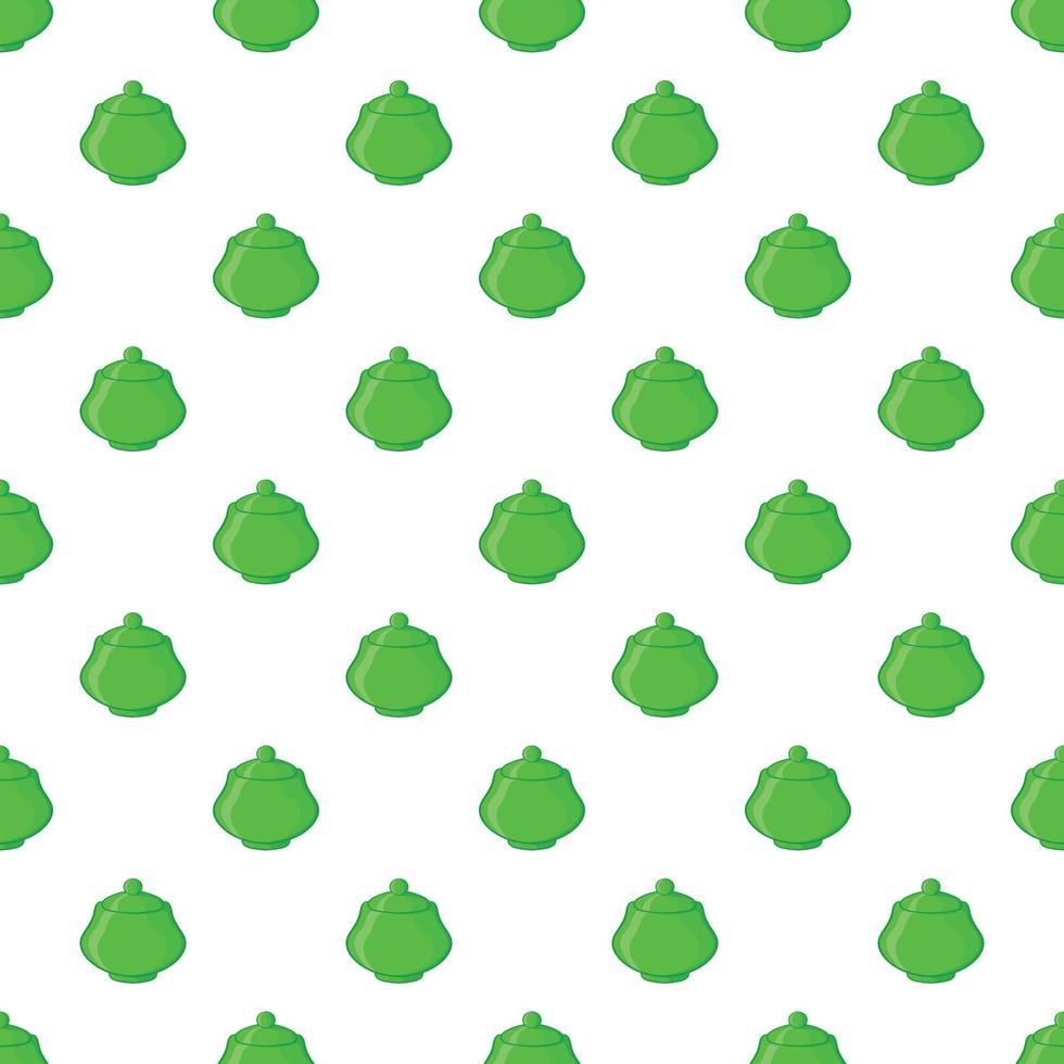 grön socker skål mönster, tecknad serie stil vektor