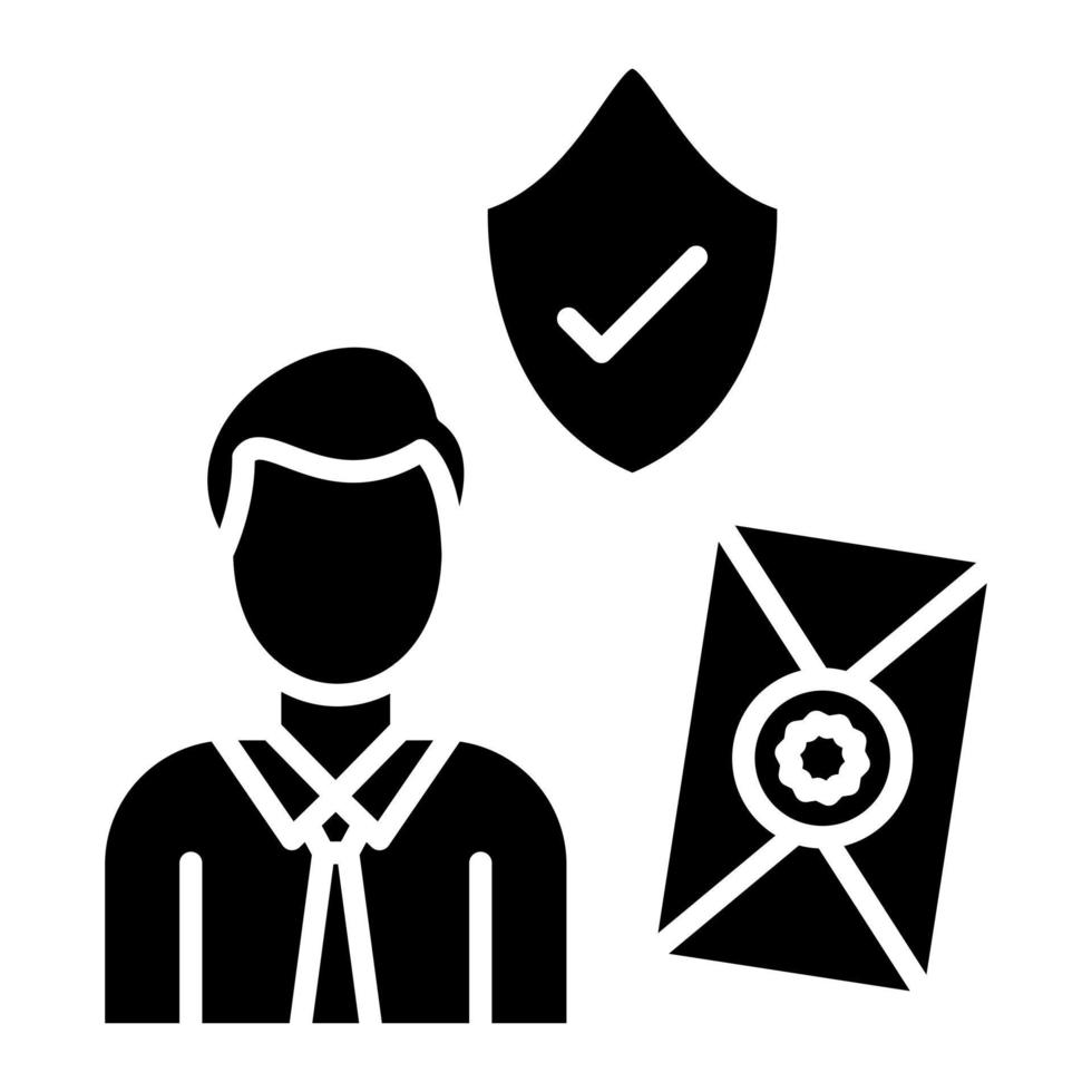 Referendum-Glyphe-Symbol vektor