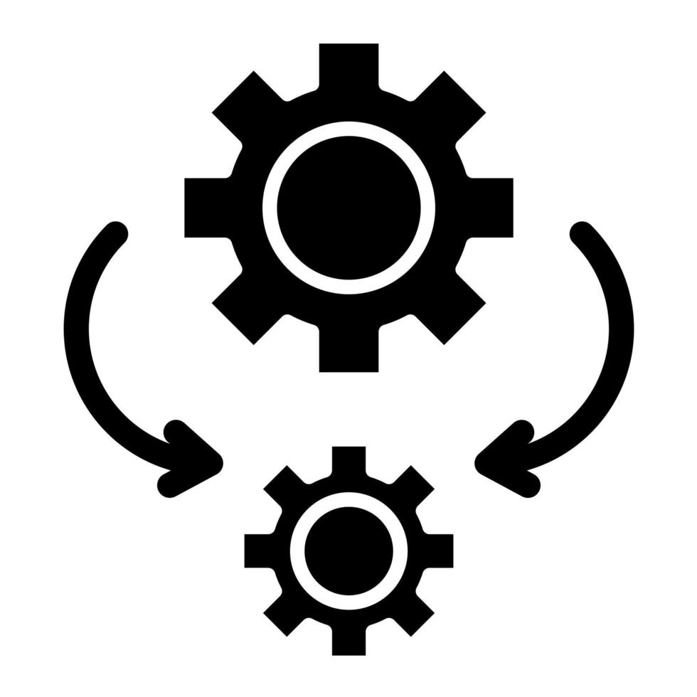 Automatisierungs-Glyphe-Symbol vektor