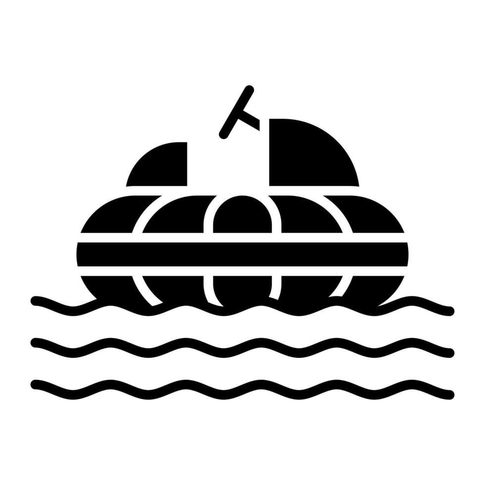 Glyphen-Symbol für Stoßfängerboote vektor