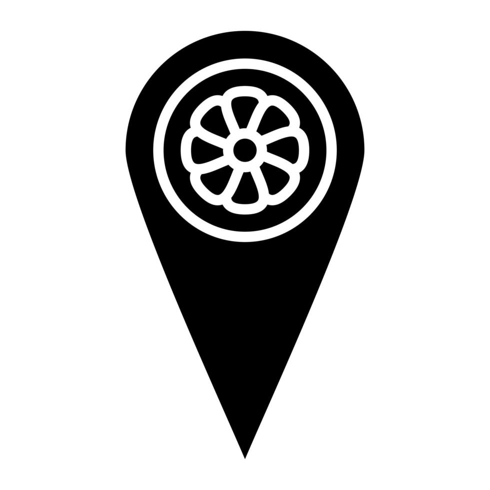 Spa-Locator-Glyphe-Symbol vektor