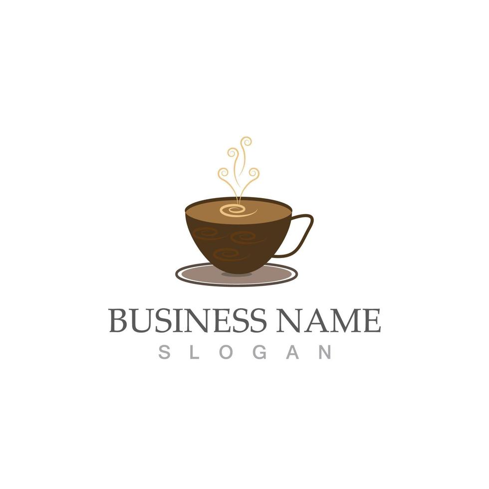 Kaffeetasse-Logo-Symbol-Template-Design vektor