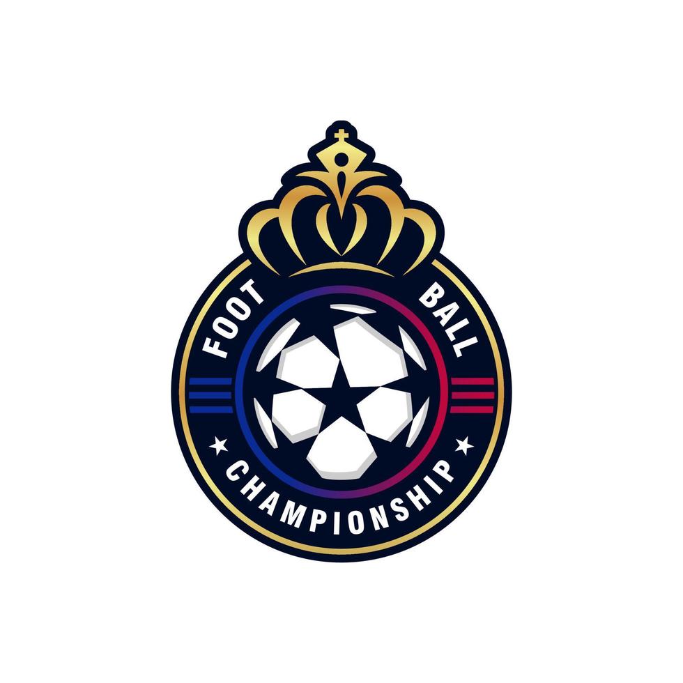 Fußball, Fußballverein-Logo-Design vektor