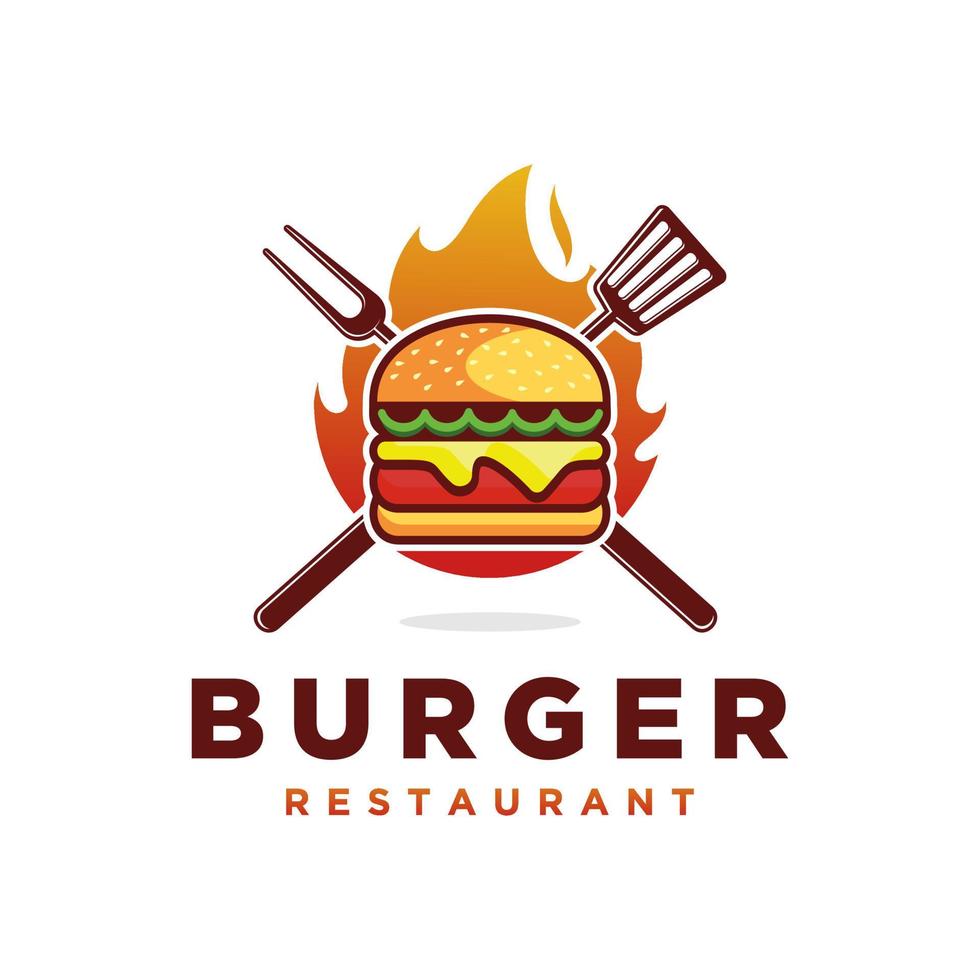 Burger-Logo-Vektor-Design vektor