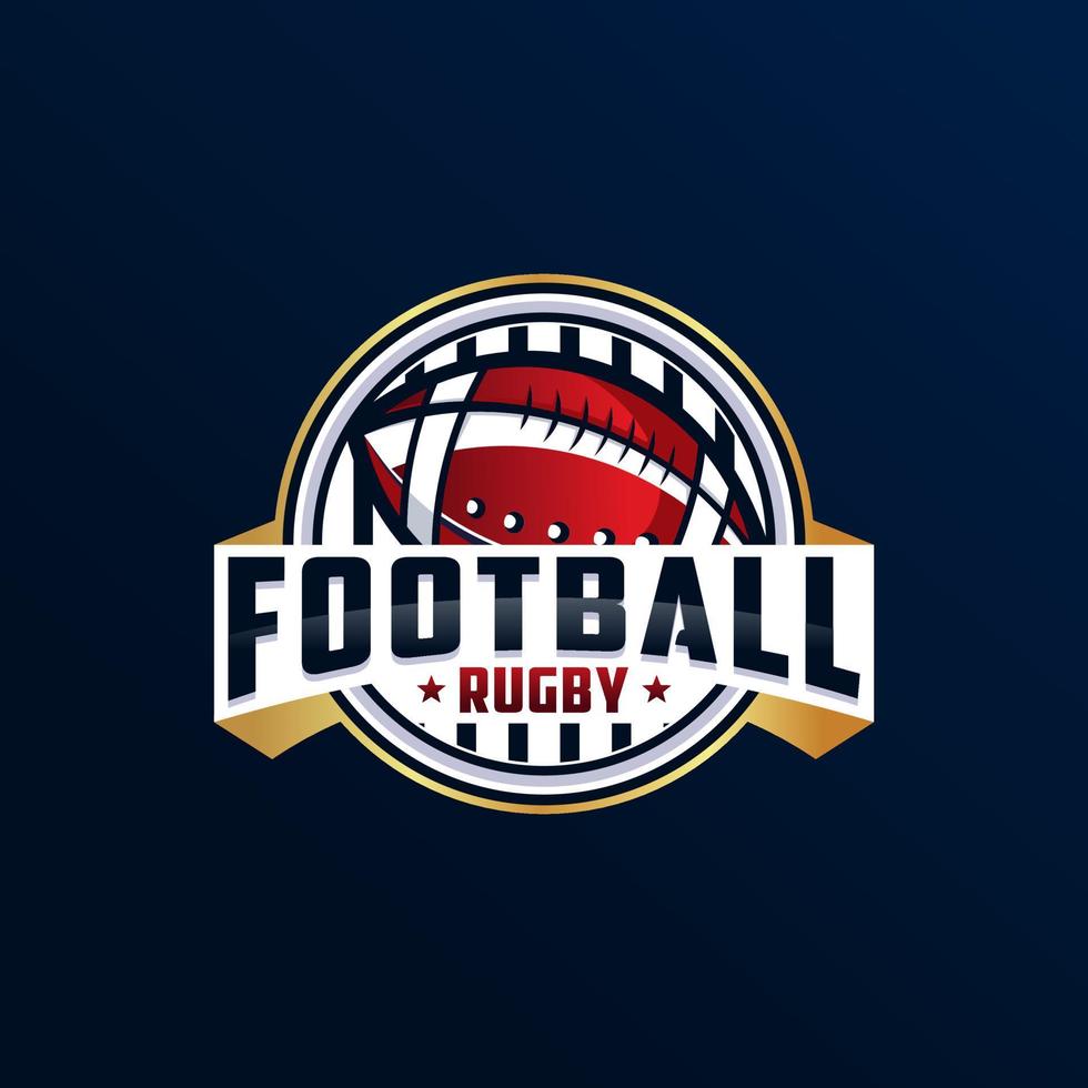 rugby, fotboll klubb logotyp design vektor