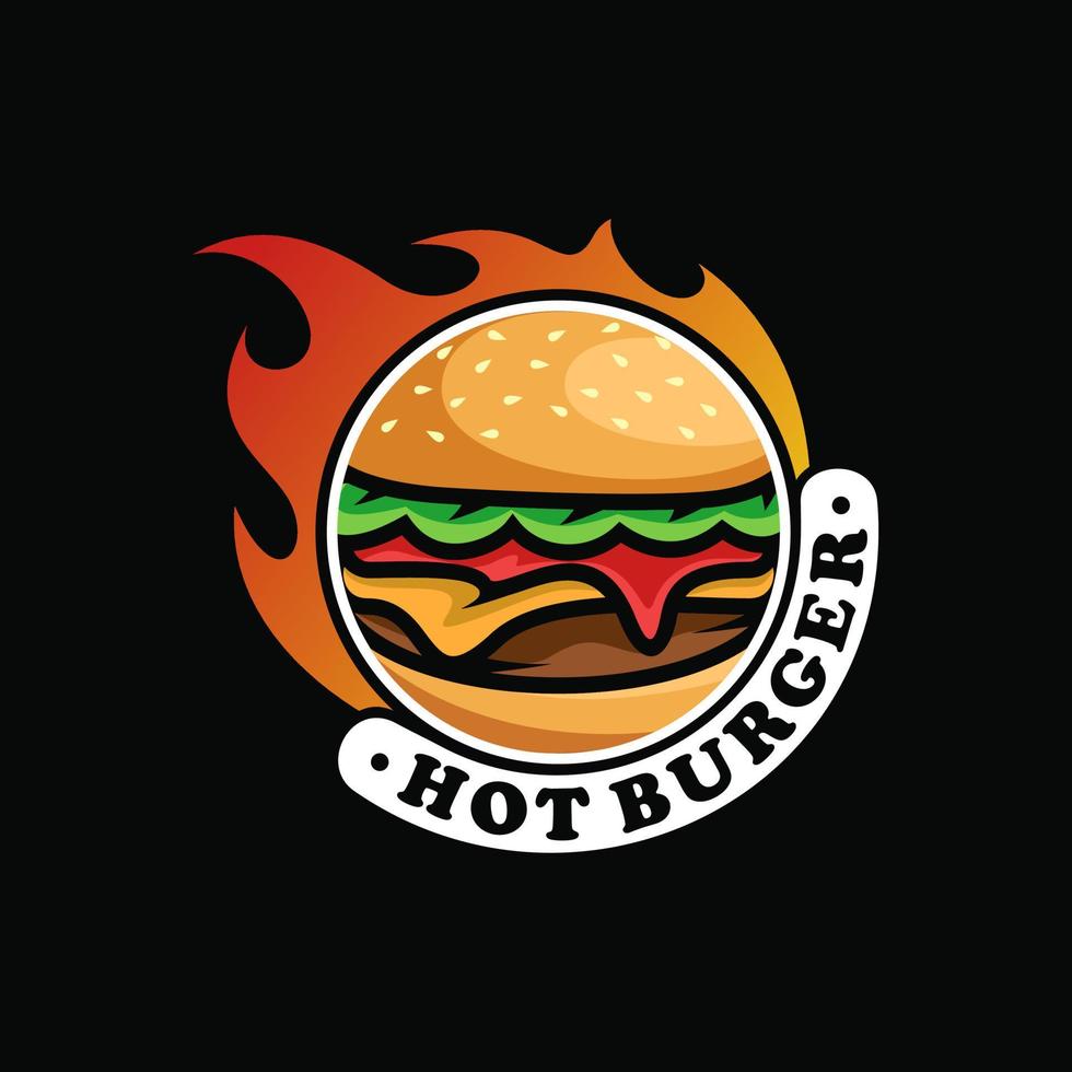 Burger-Logo-Vektor-Design vektor