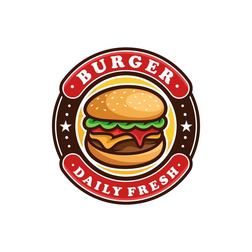 Burger-Logo-Vektor-Design vektor