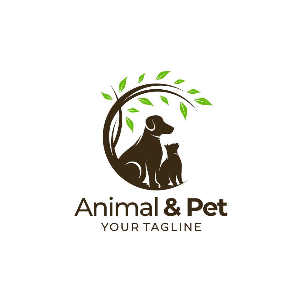 djur- och sällskapsdjur logotyp mönster vektor