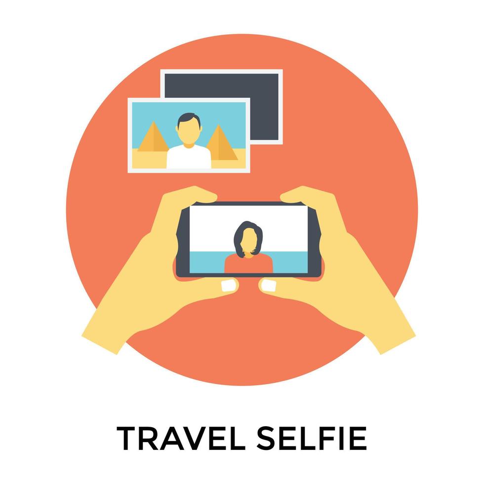 trendige Reise-Selfies vektor